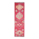 1970s vintage Turkish hand-knotted wool cotton pink runner rug 80x289