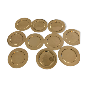 Ten Stelton brass unders of the plate