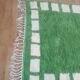 Beni Ourain style rug - Green Moroccan rug made of hand-woven wool - 250 x 154