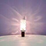 Vintage veneer rosewood wall lamp glass kelp