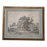 Jacobus Theodorus Abels (1803-1866) - Brown ink drawing on paper