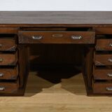 Art Deco Oak Pedestal Desk – 1940