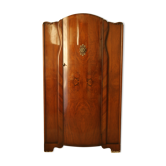 Armoire anglaise d'étudiant art déco en noyer