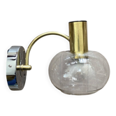 Vintage wall light in smoked glass in the style of Sciolari.