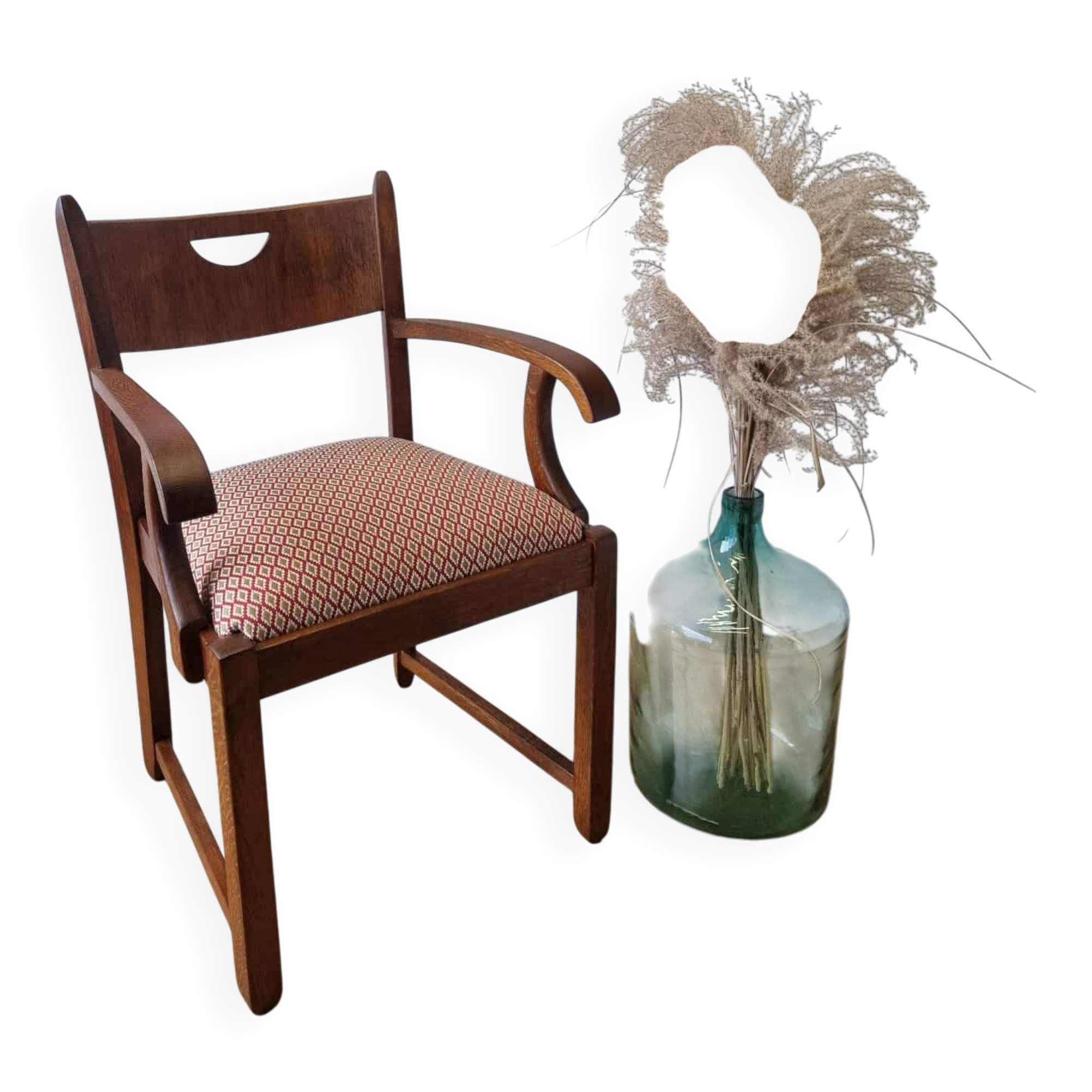 Oak office chair from the 1950s.