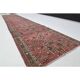 1970s Vintage Turkish Oushak Handmade Wool Cotton Pink Runner Rug 76x365