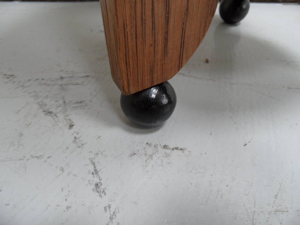 Art Deco oak round sidetable