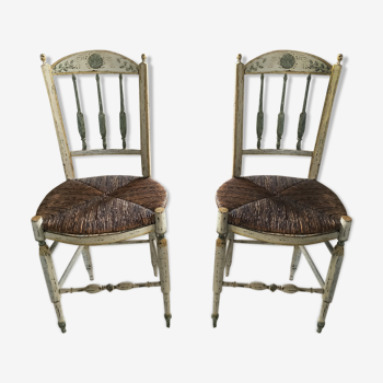 Lot de 2 chaises en bois