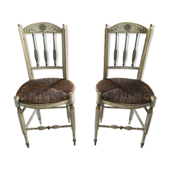 Lot de 2 chaises en bois