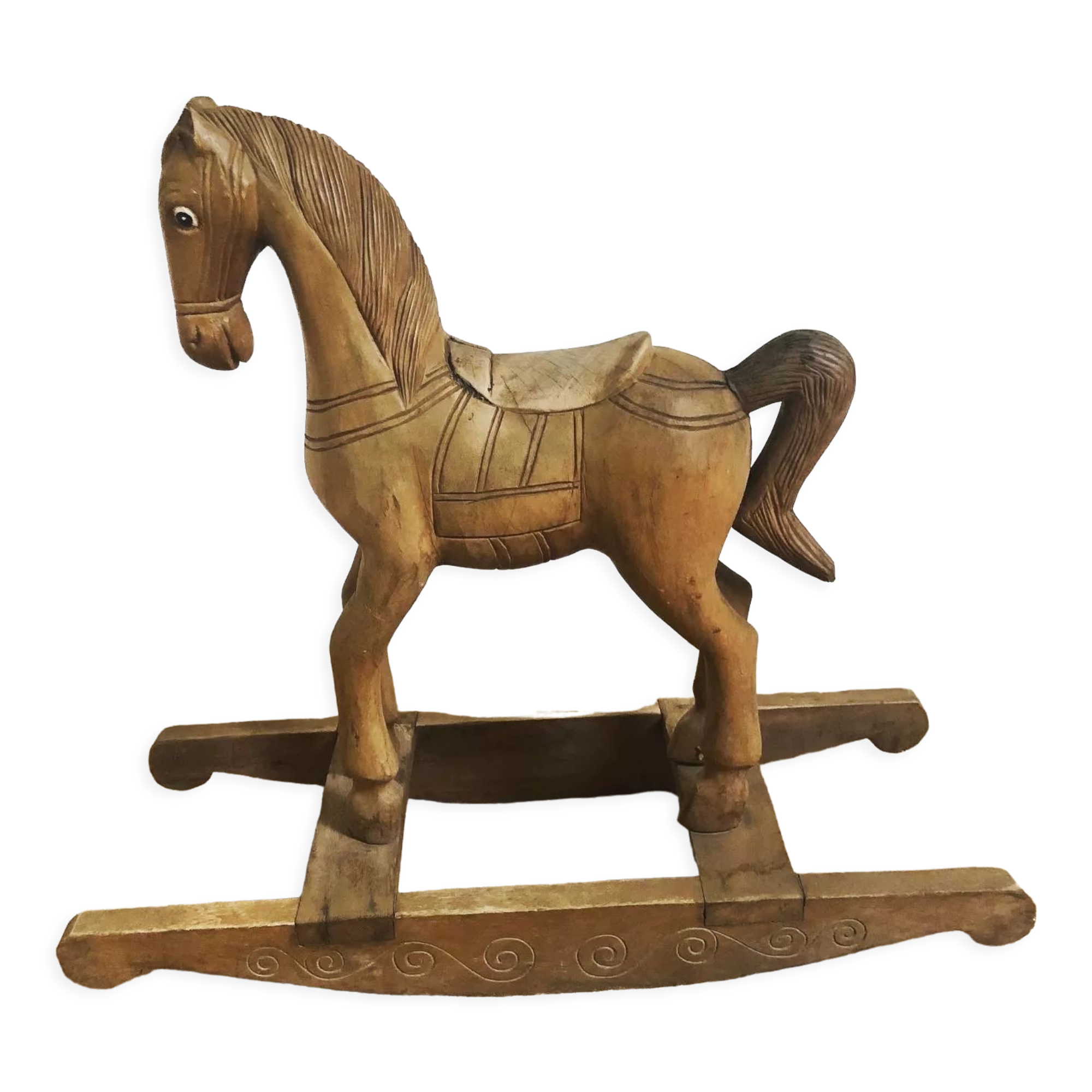 Wooden rocking horse