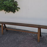 Rustic oak bench.