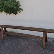 Rustic oak bench.