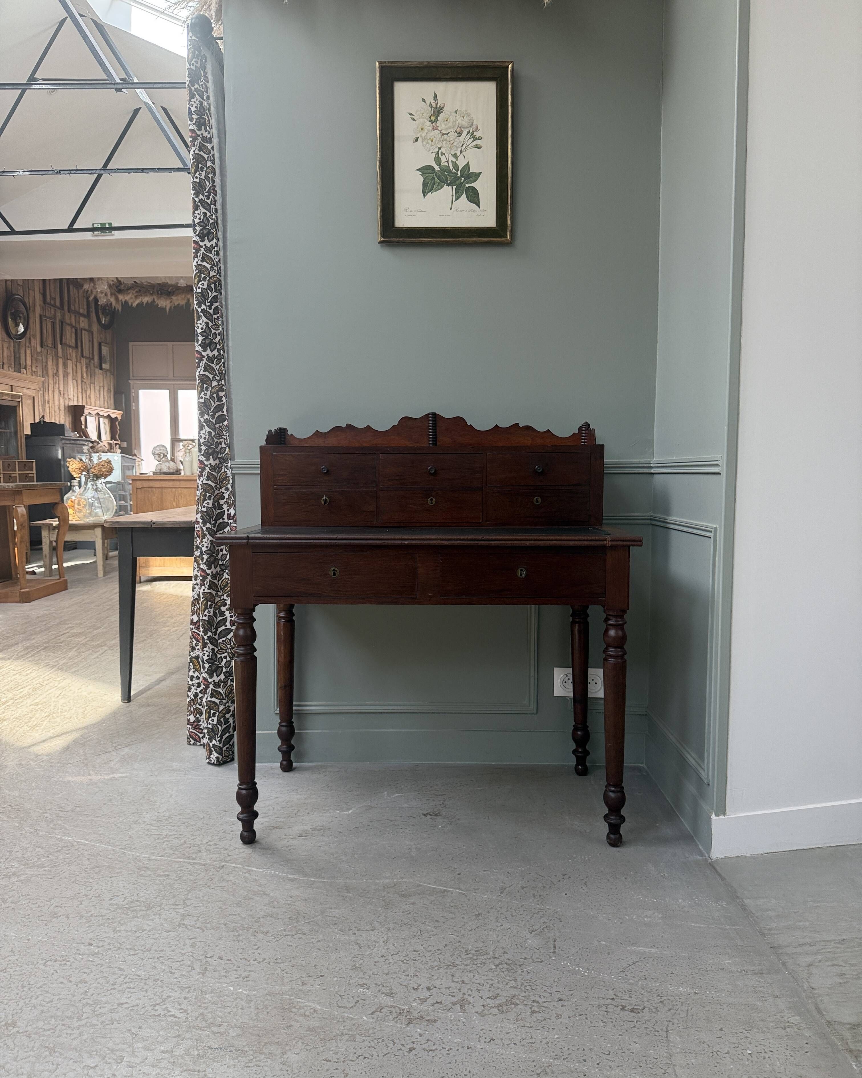 Antique mahogany graduated desk
