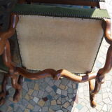 A pair of Louis XIII-style sheep bones armchairs