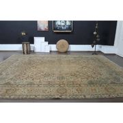1970s Vintage Persian Handknotted Wool Orange Oversize Area Rug 286X380