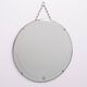 Art Deco Round Wall Mirror on chain 1930s