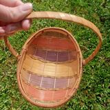 Retro egg wicker basket
