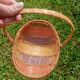 Retro egg wicker basket