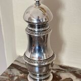 Silver metal pepper mill