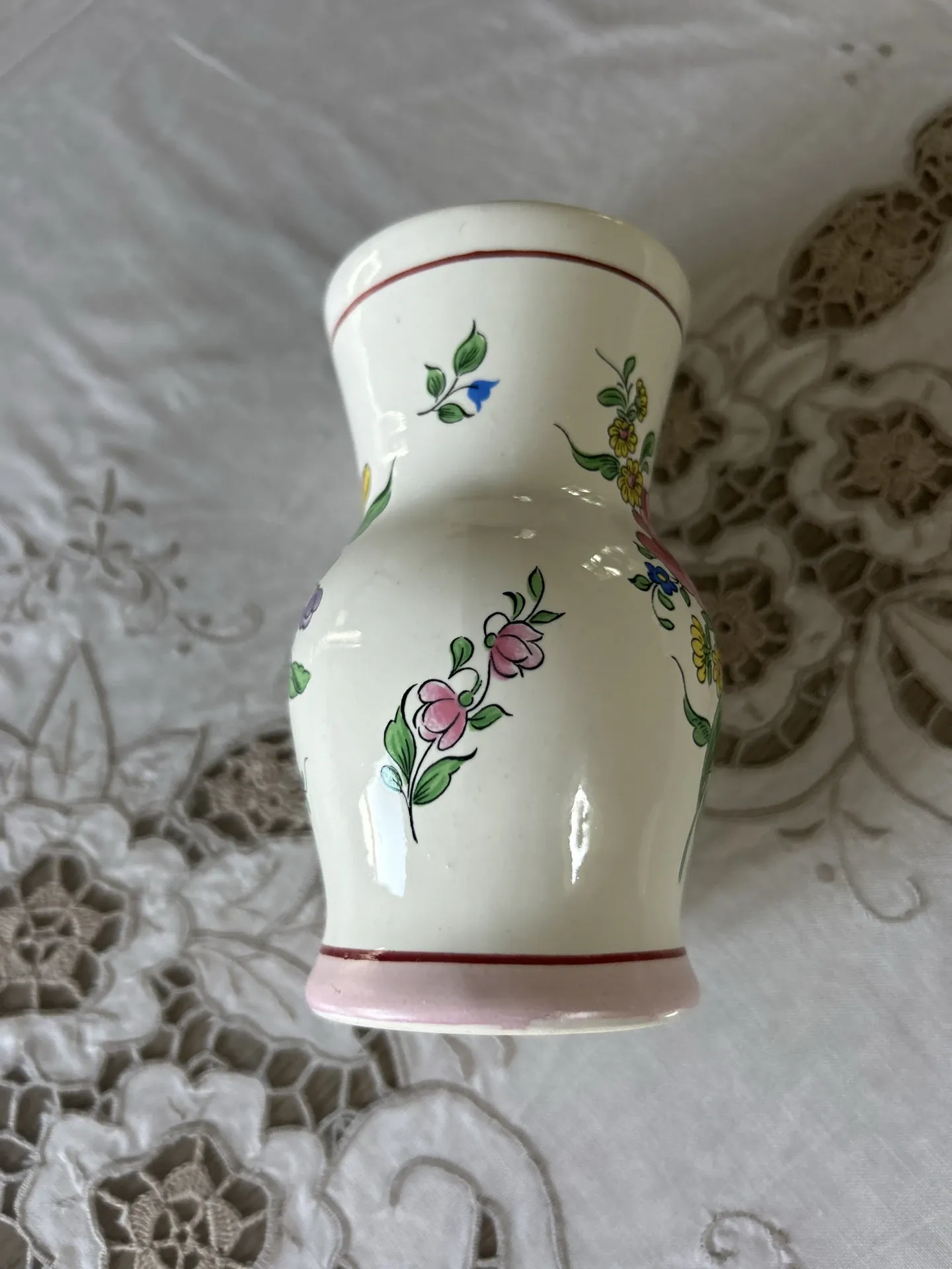 Old small faience vase Lunéville K&G lamp post decoration 13