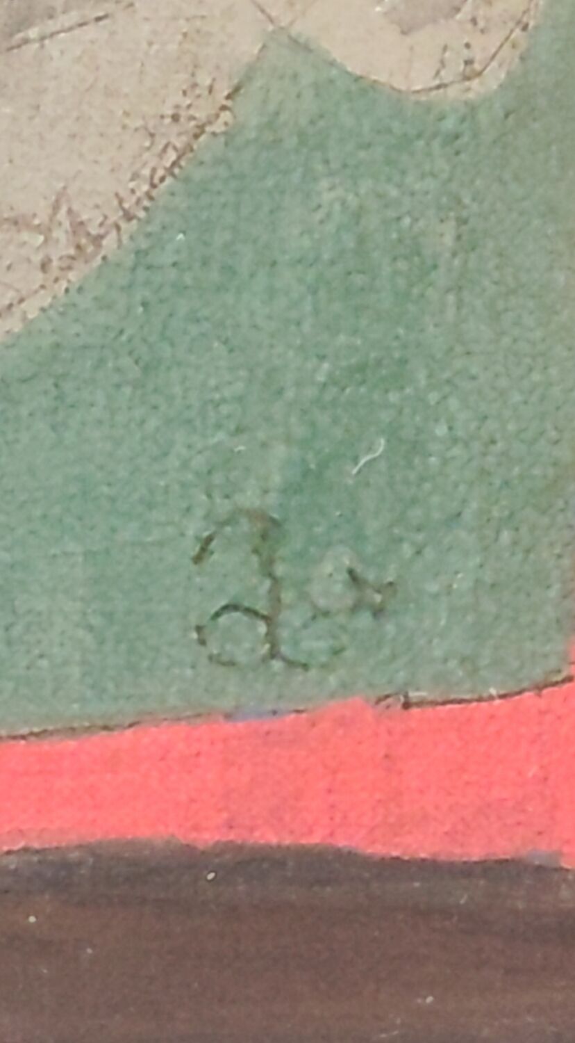 Peinture Art abstrait/Huile sur toile. Style Augustin Ubeda. 32 x 24cm