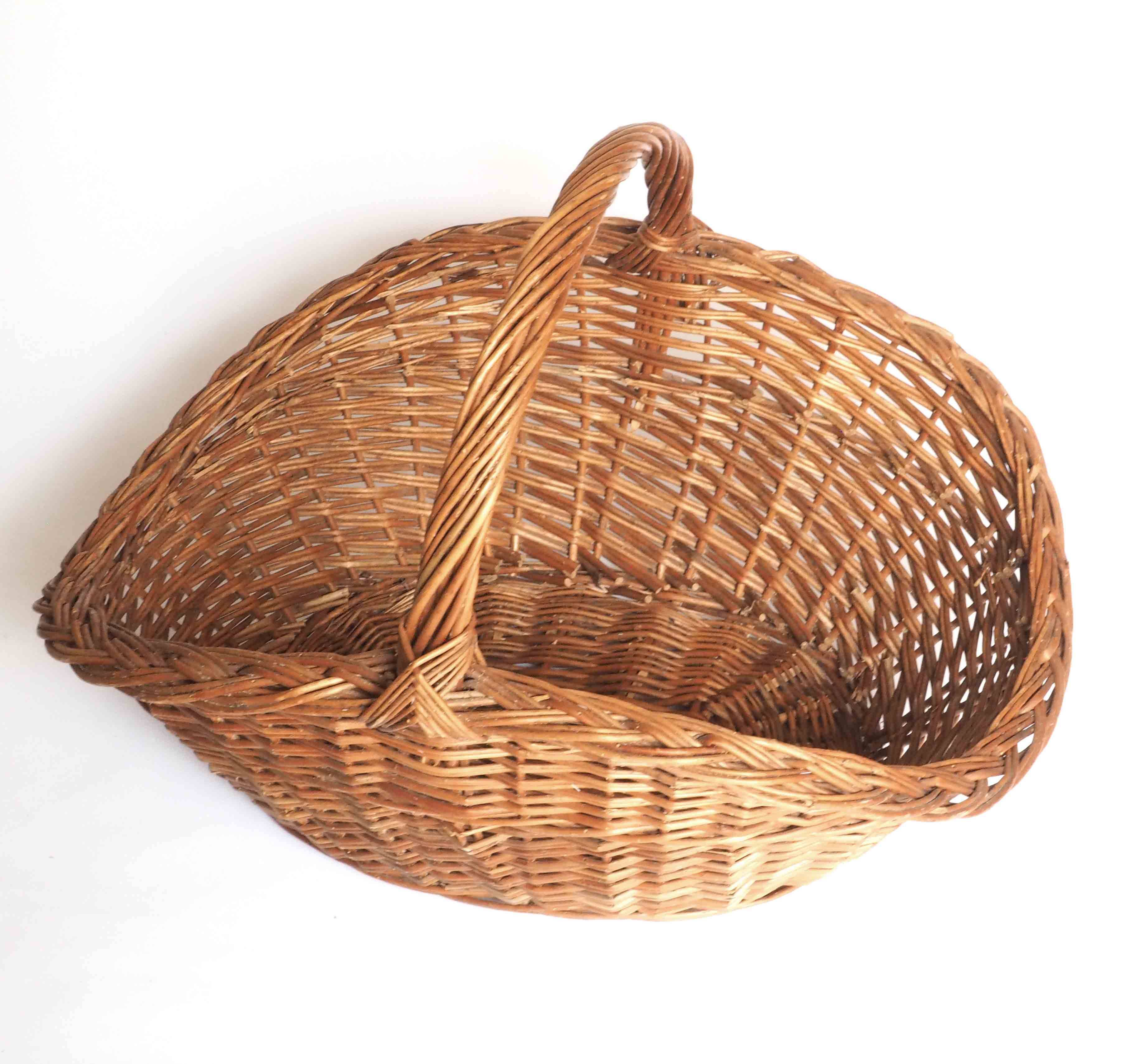 Large rattan log basket
