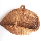 Large rattan log basket