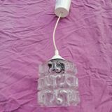 Vintage bubble glass pendant lamp