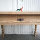 wooden dining table, vintage, turned legs, firm table style