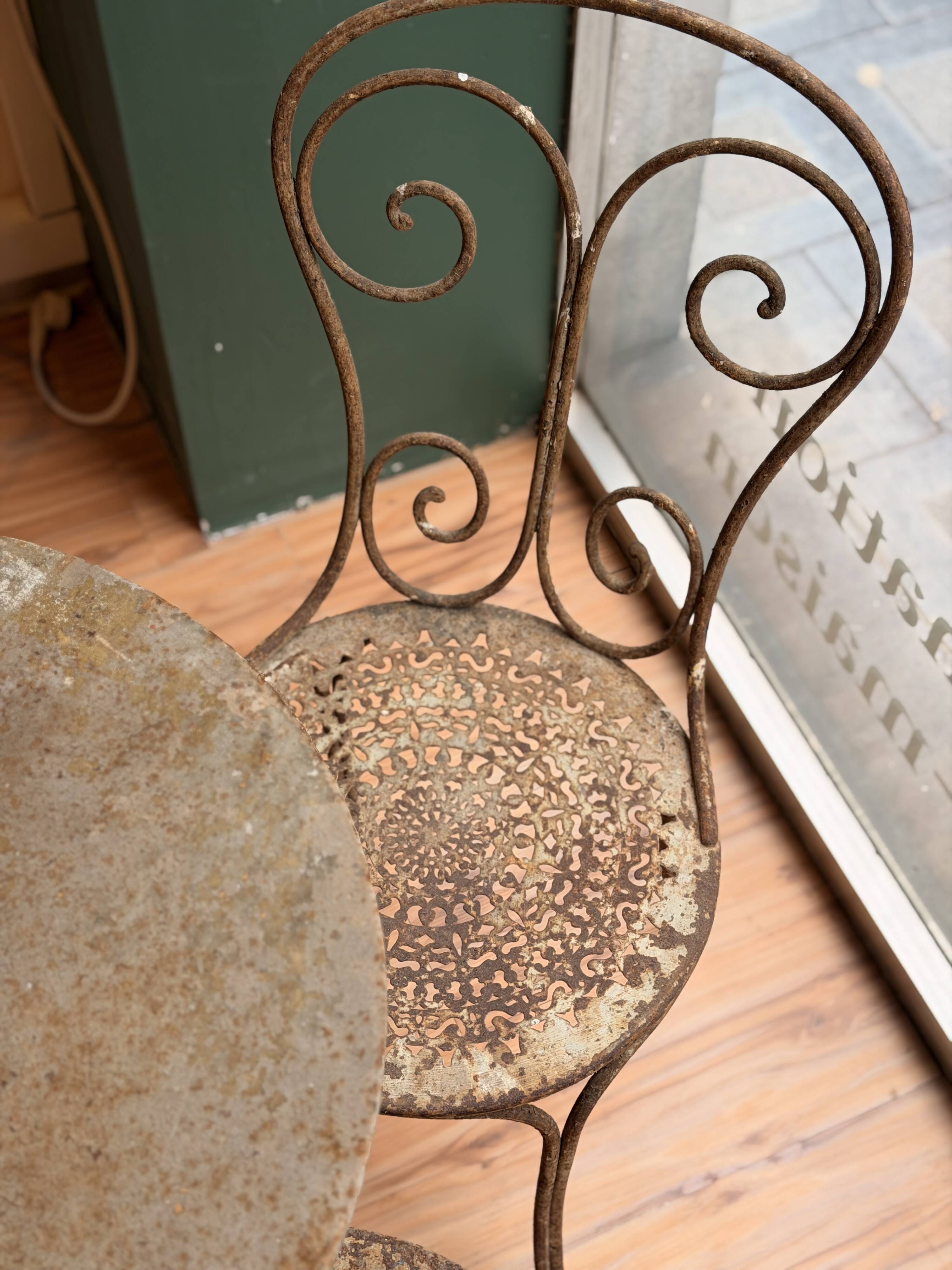 Garden furniture in wrought iron – 19th century, around 1880