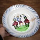 Ceramic dish, St Amand porcelain dish, hand painted plate, tableware