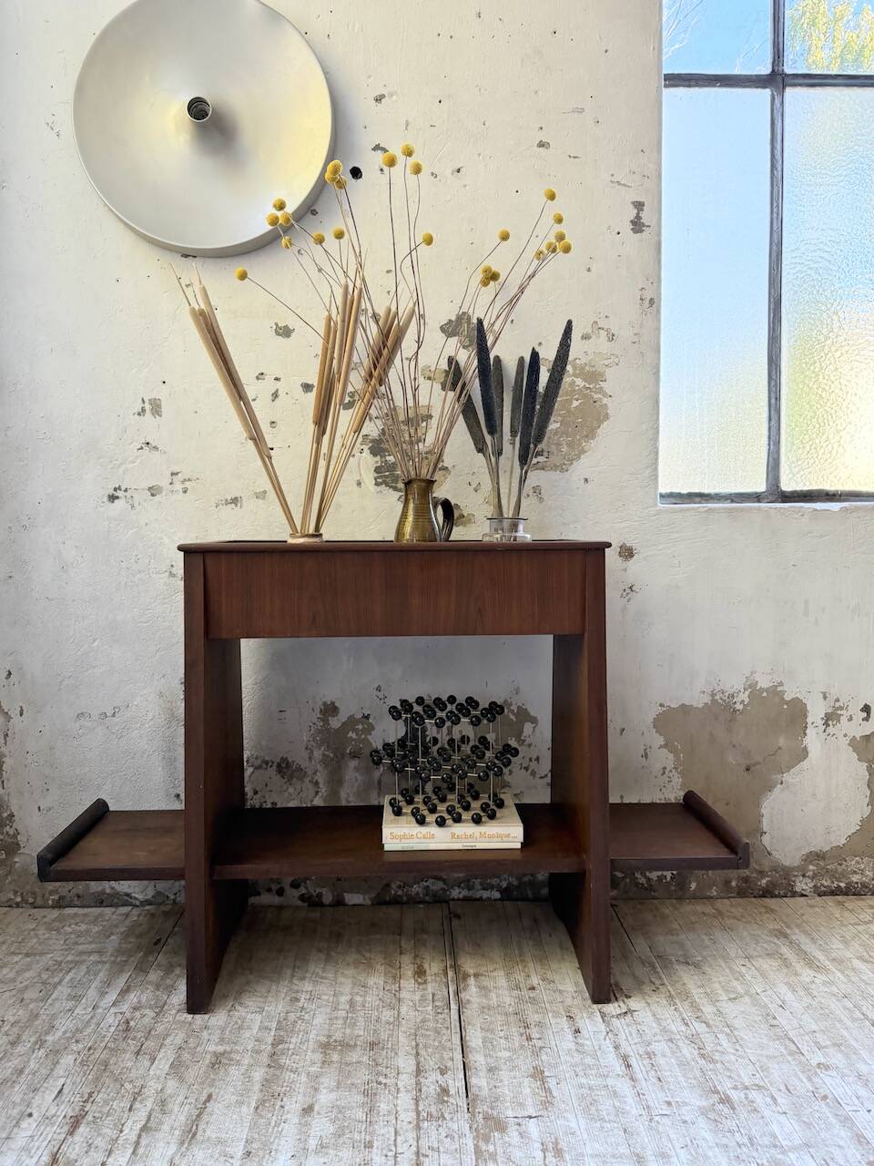 Jardinière années 50 palissandre constructiviste