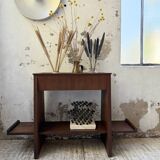 Jardinière années 50 palissandre constructiviste