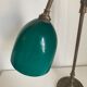 Lampe vintage 1900 céladon bijoutier atelier laiton  - 56 cm