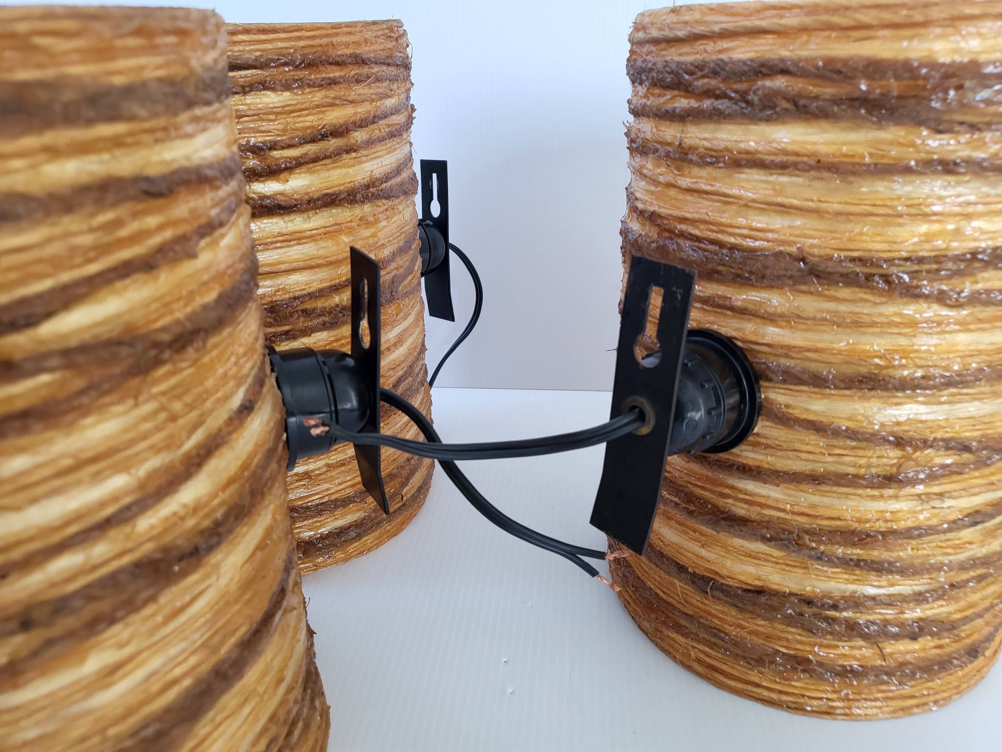 Suite of 3 vintage Accolay wall lights 1960
