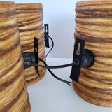 Suite of 3 vintage Accolay wall lights 1960