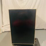 Buffet, meuble Hi-fi laqué noir et laiton par Roche Bobois, circa 1970