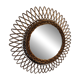 Joli miroir soleil en rotin vintage – tressage à boucle