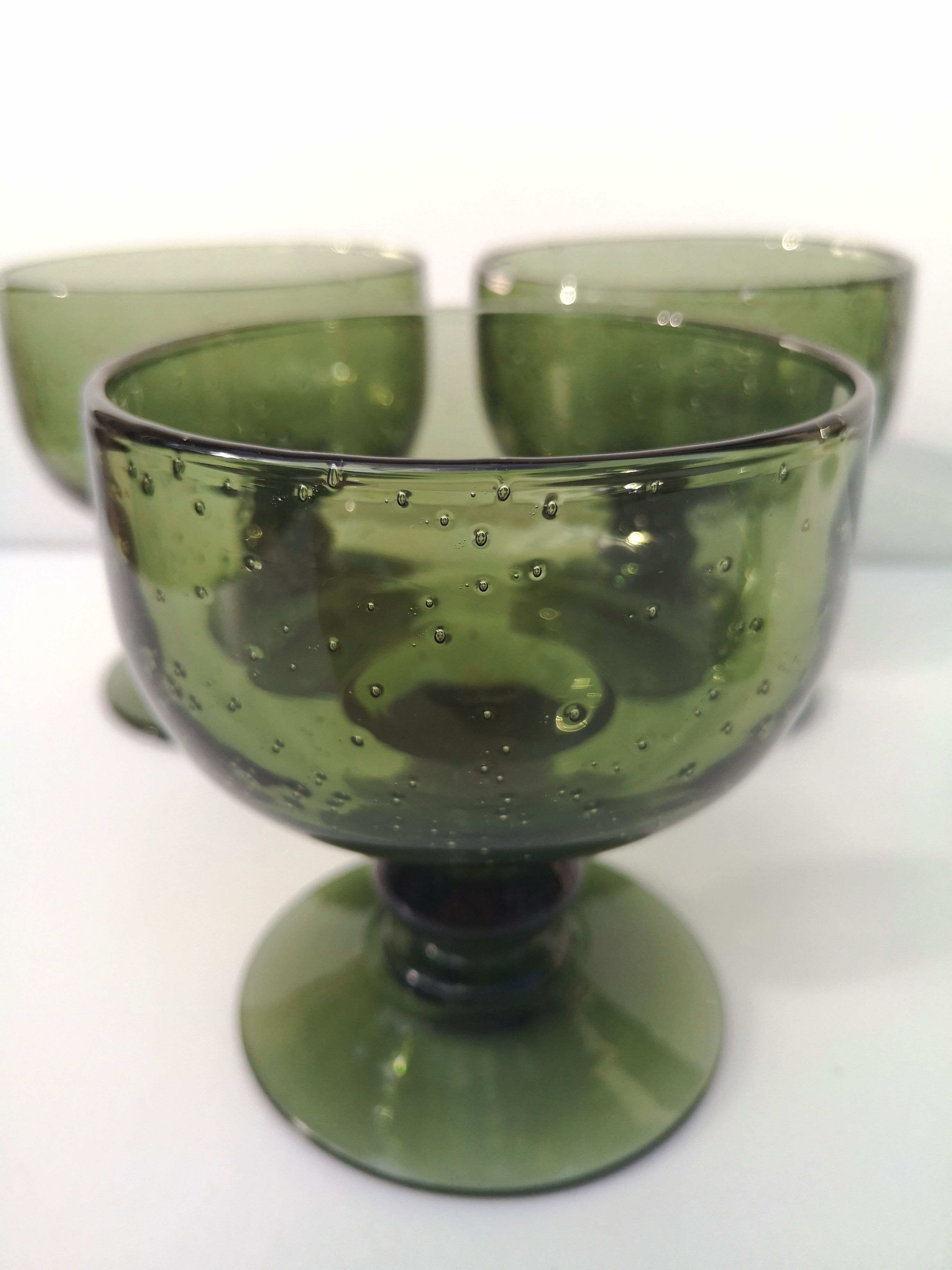 Set of 6 bubble glass cups