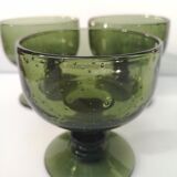 Set of 6 bubble glass cups