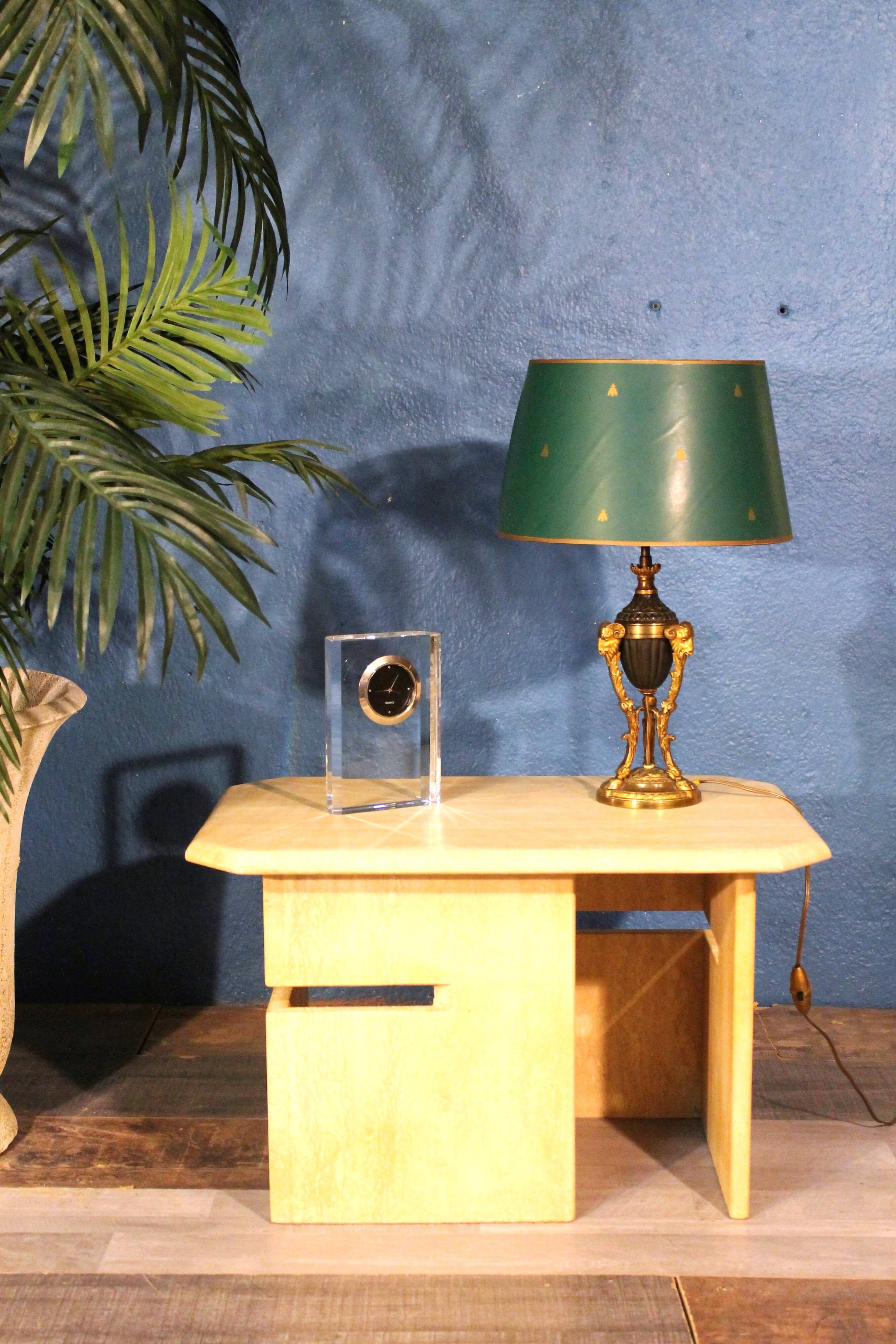 1960s travertine side table