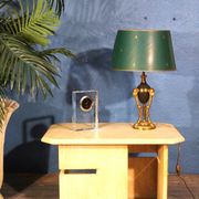 1960s travertine side table