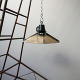 Brass reflector industrial pendant light
