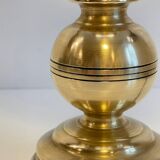 Chic solid brass and vintage fabric lamp