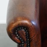 Club chair made of sheepskin leather