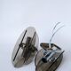 Pair of space age design smoked glass wall lights made in Italy 1970
