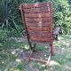fauteuil pliant herlag en bois vintage  1950