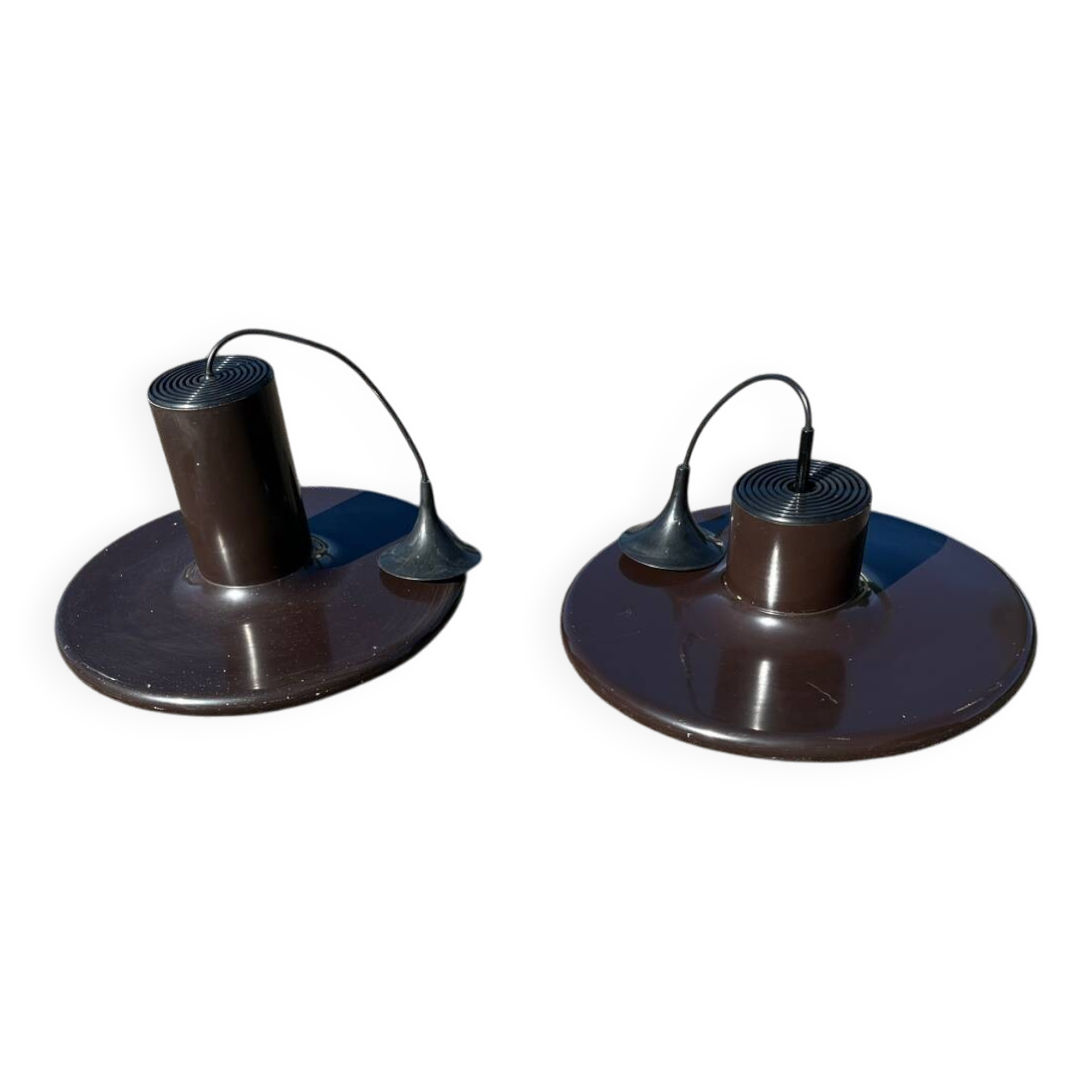 Set of 2 large ceiling lamps Lita 1970 suspension