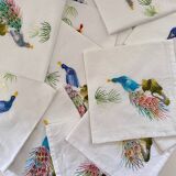Set of 6 hand embroidered napkins