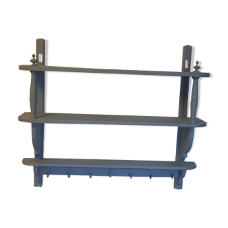 Coat rack wall shelves